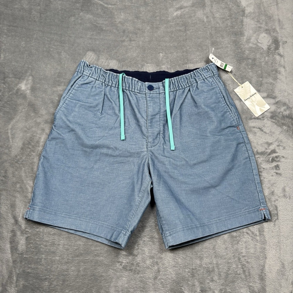 Tommy Bahama Coastline Cord Shorts Mens Large Blue Pull On Corduroy Chino NWT